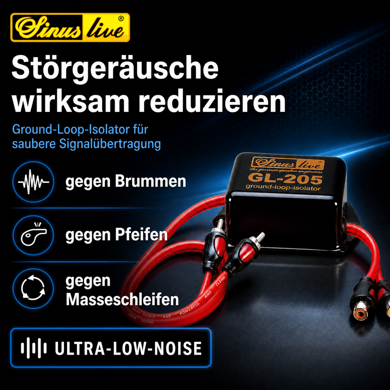 B-Ware GL-205 Entstörfilter Ground-Loop-Isolator