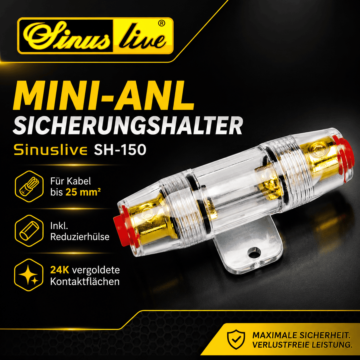 Sinuslive SH-150 Sicherungshalter für M-ANL Sicherung