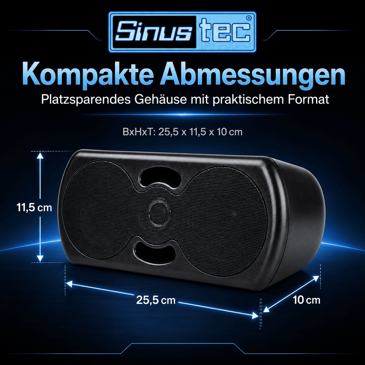 Sinustec UB-5000 Gehäuse 3-Wege Aufbaulautsprecher