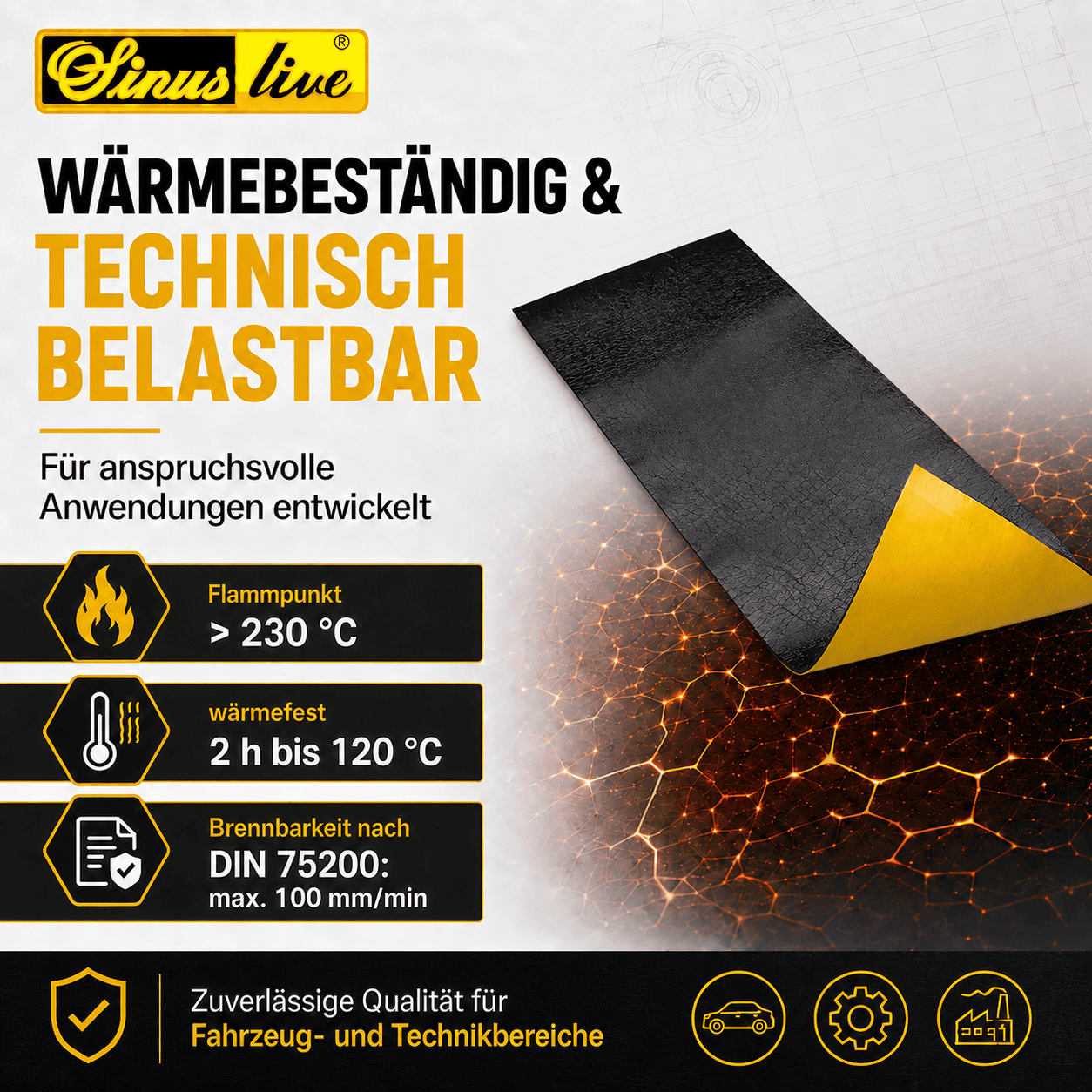 Sinuslive ADM Anti-Dröhn-Matte 50x20cm