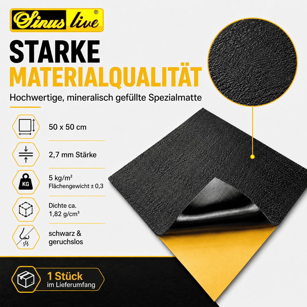 Sinuslive ADM Anti-Dröhn-Matte 50x50cm