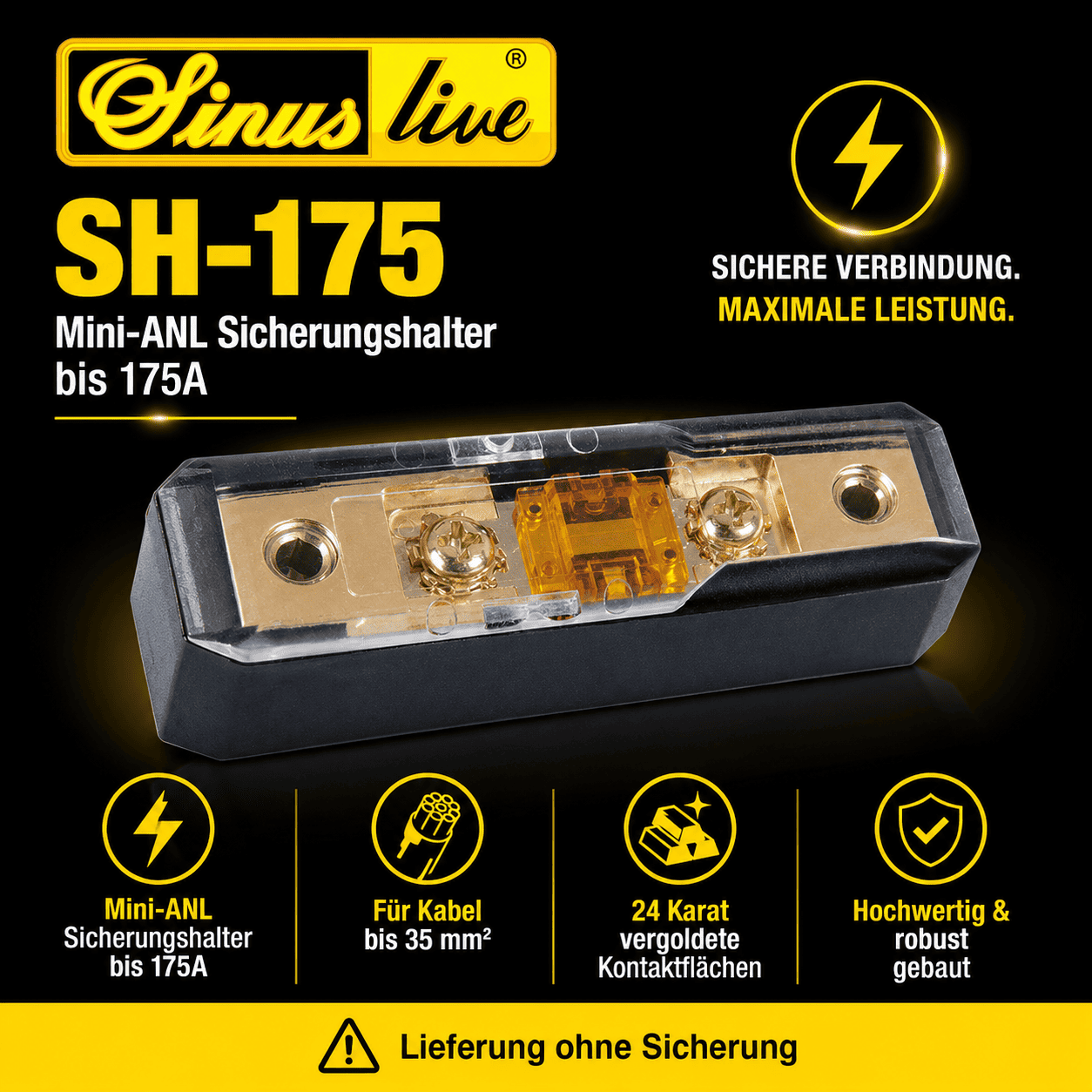 Sinuslive SH-175 Sicherungshalter für M-ANL Sicherung