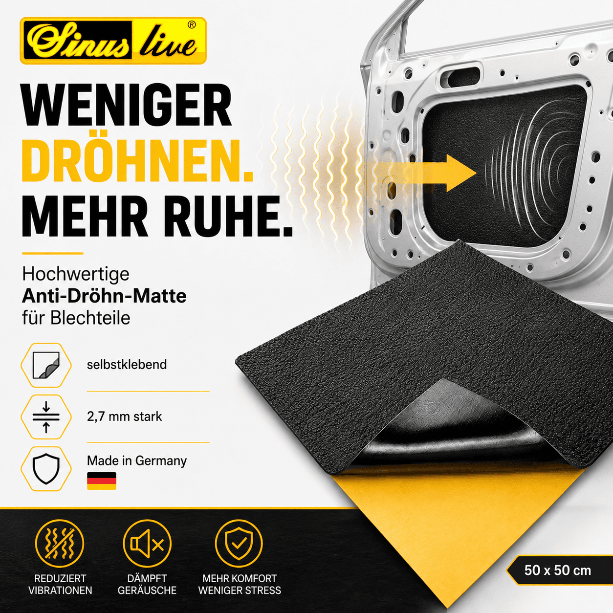 Sinuslive ADM Anti-Dröhn-Matte 50x50cm