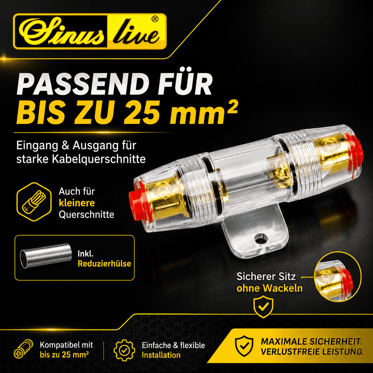Sinuslive SH-150 Sicherungshalter für M-ANL Sicherung