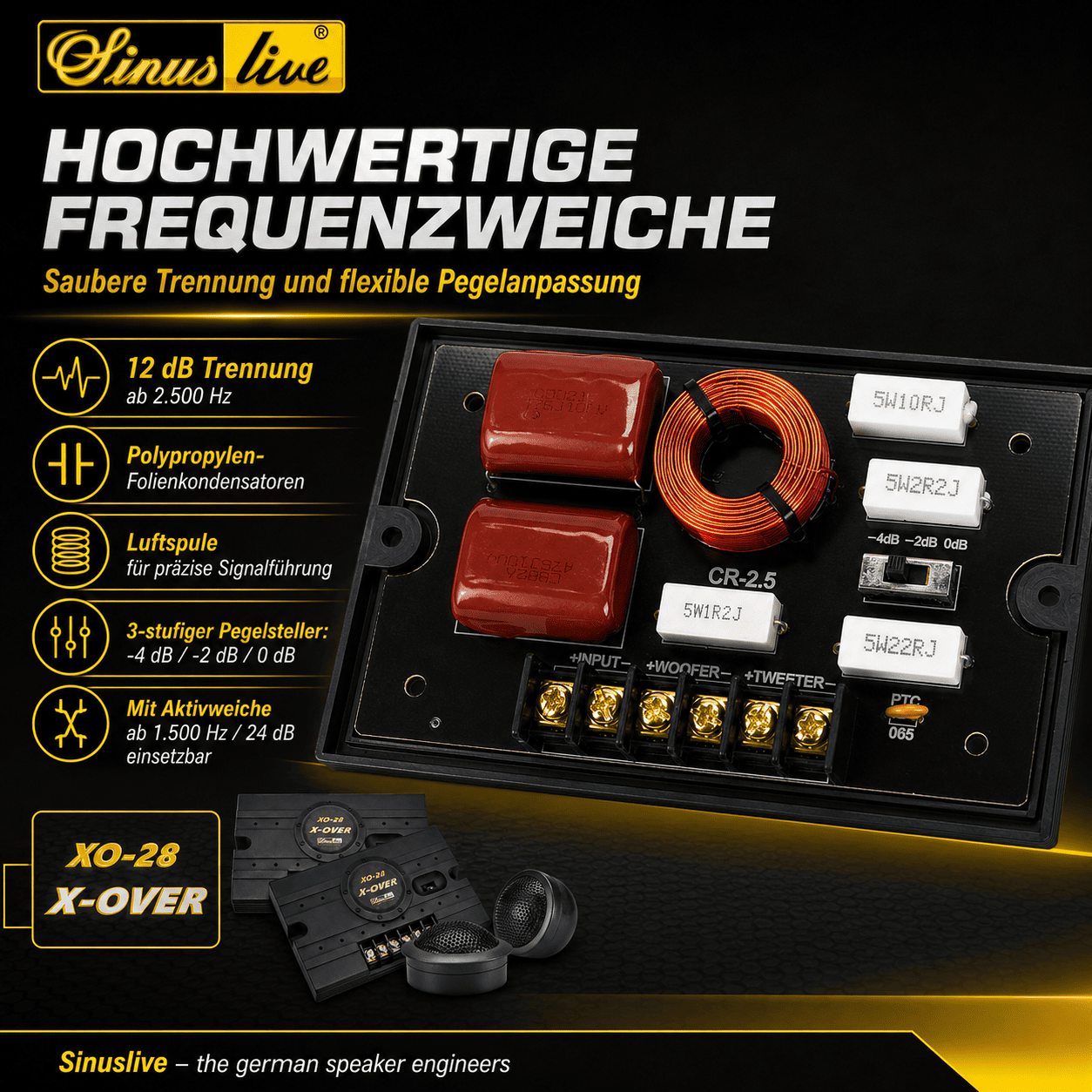 Sinuslive Neo-30 Hochtöner Set mit Frequenzweichen