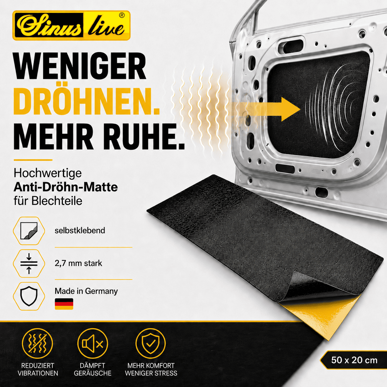 Sinuslive ADM Anti-Dröhn-Matte 50x20cm