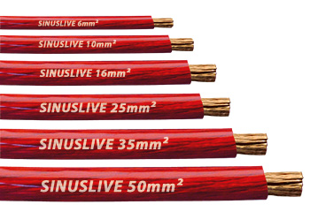 Sinuslive Stromkabel rot Meterware