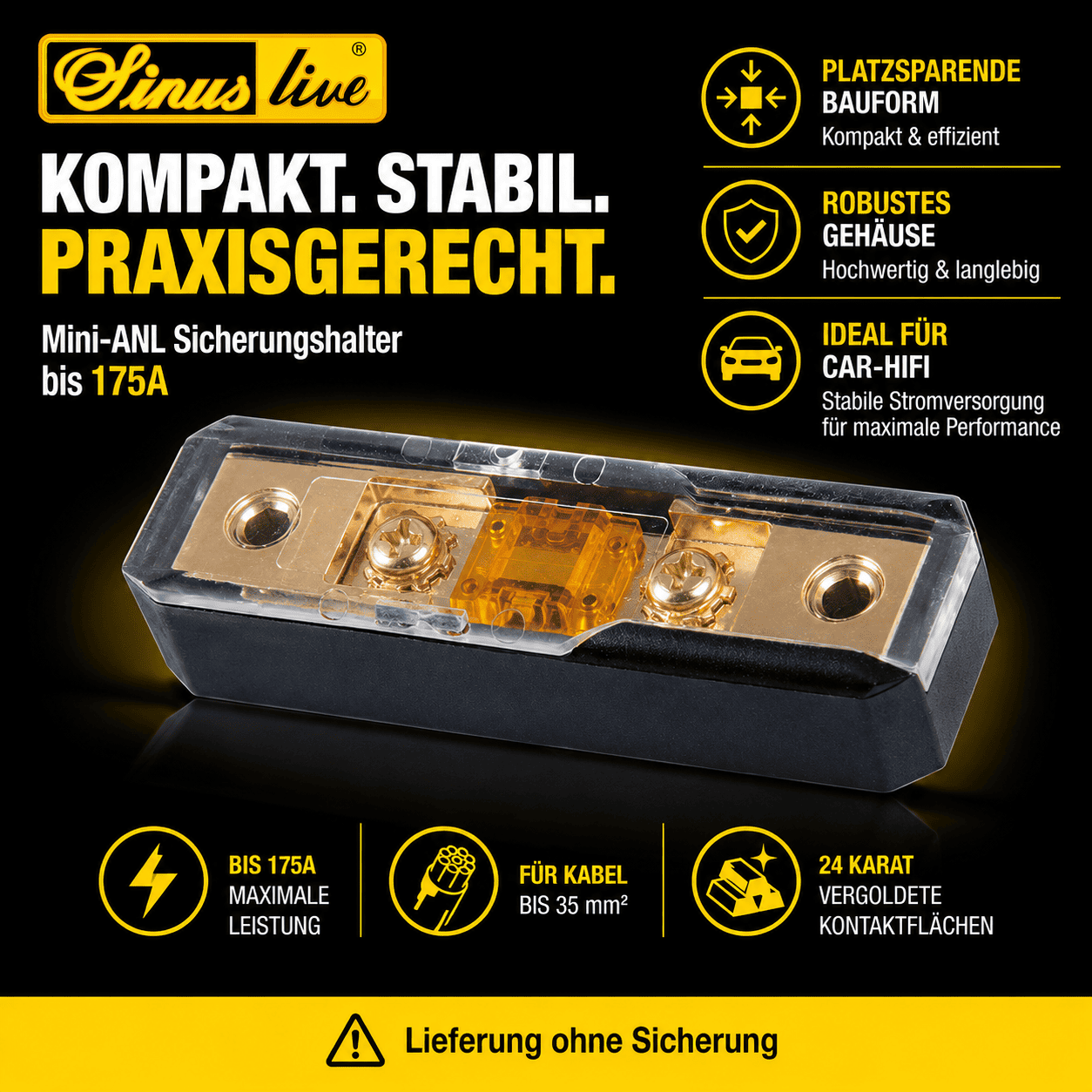 Sinuslive SH-175 Sicherungshalter für M-ANL Sicherung