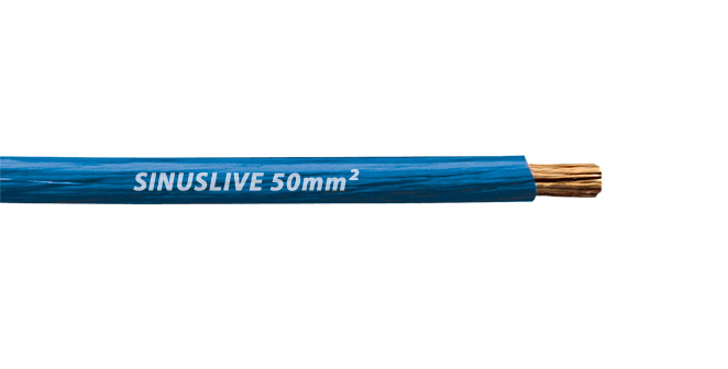 Sinuslive 50mm² Stromkabel blau Meterware