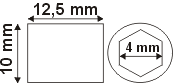 Madenschraube M10x12,5