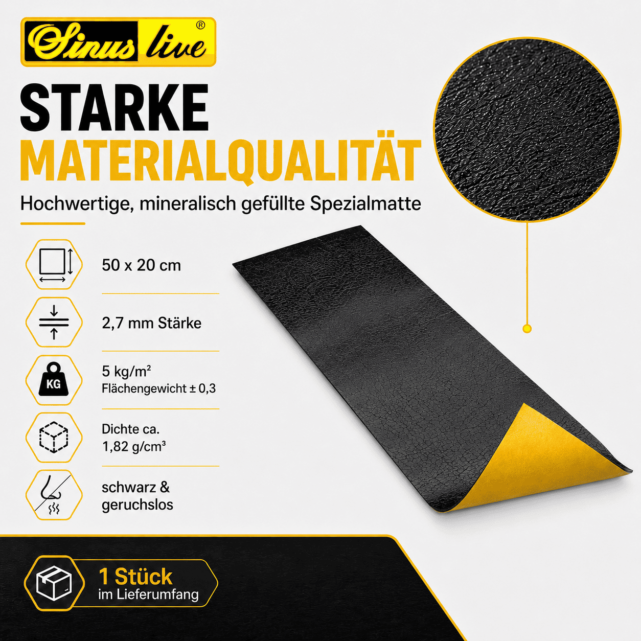 Sinuslive ADM Anti-Dröhn-Matte 50x20cm