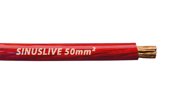 Sinuslive 50mm² Stromkabel rot Meterware