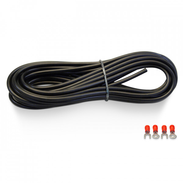 10 Set EA 2,5-5 schwarz 2,5mm² Einzelader - Stromkabel 5m mit Stecker